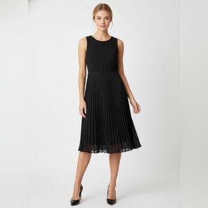 NEW Shelby & Palmer Black Sleeveless Pleated Dress Sz 6